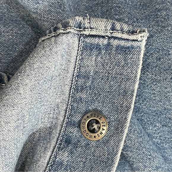 Vintage Pepe Jeans London Portobello Road W11 Denim Button Up Shirt - Small - Picture 11 of 15